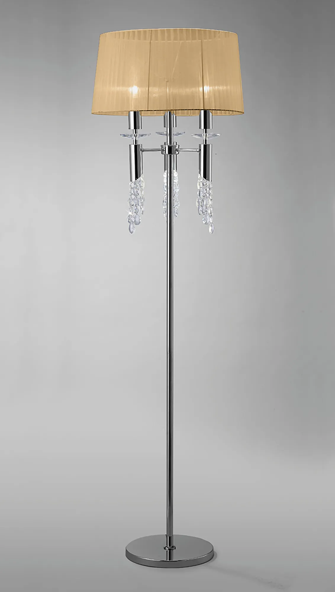 Tiffany Polished Chrome-Soft Bronze Crystal Floor Lamps Mantra Shaded Floor Lamps Tiffany Polished Chrome-Soft Bronze Crystal Floor Lamps Mantra Shaded Floor Lamps